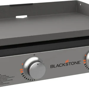 Blackstone 1666 22” Tabletop Griddle with Stainless Steel Faceplate, Powder Coated Steel, Black