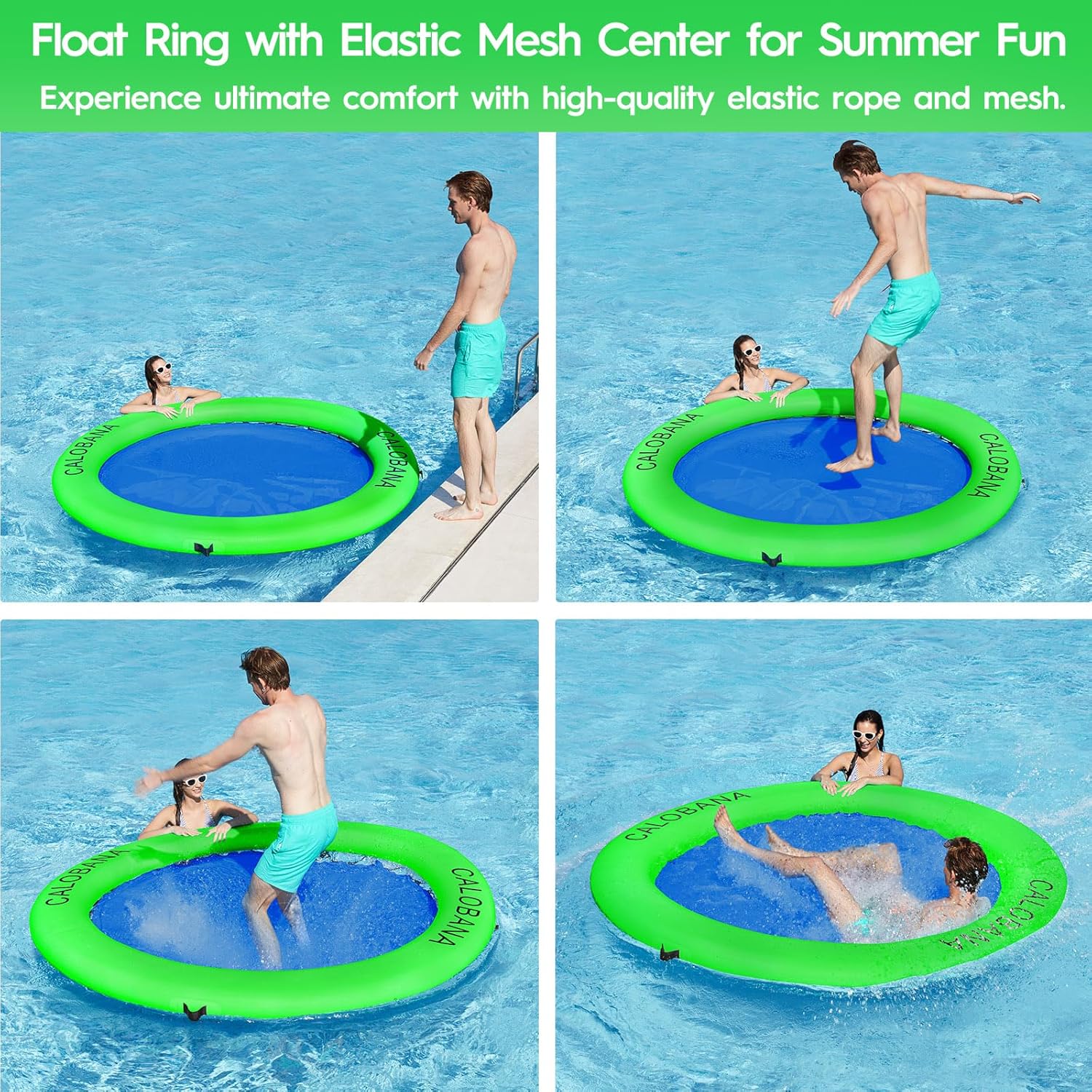 Round Floating Ring Hammock - Heavy Duty Inflatable Raft - Image 32