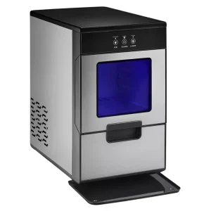44 Lb. Portable Nugget Icemaker with Auto Shut-Off - Stainless steel