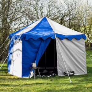 WEEKEND SALE Camping Tent Medieval Knight Harold square Blue- White Water proof Tent 3x3 M