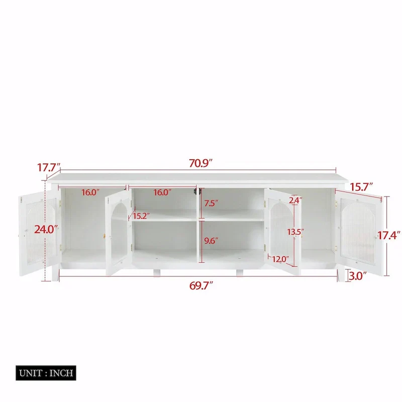 71-Inch Modern TV Cabinet Entertainment Center - Image 15