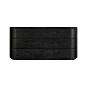 Modrest Fields Contemporary Black Acacia Chest of Drawers