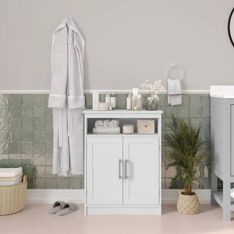 Magnetic Closure Floor Cabinet Organizer with Shelves - Image 4