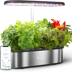 LetPot LPH-SE Hydroponics Growing System, 12 Pods Smart Herb Garden Kit Indoor