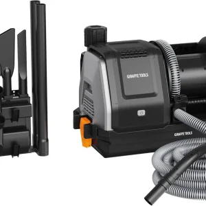 Giraffe Tools Grandstorm Wall Vacuum Cleaner, 30FT Hose, Grey