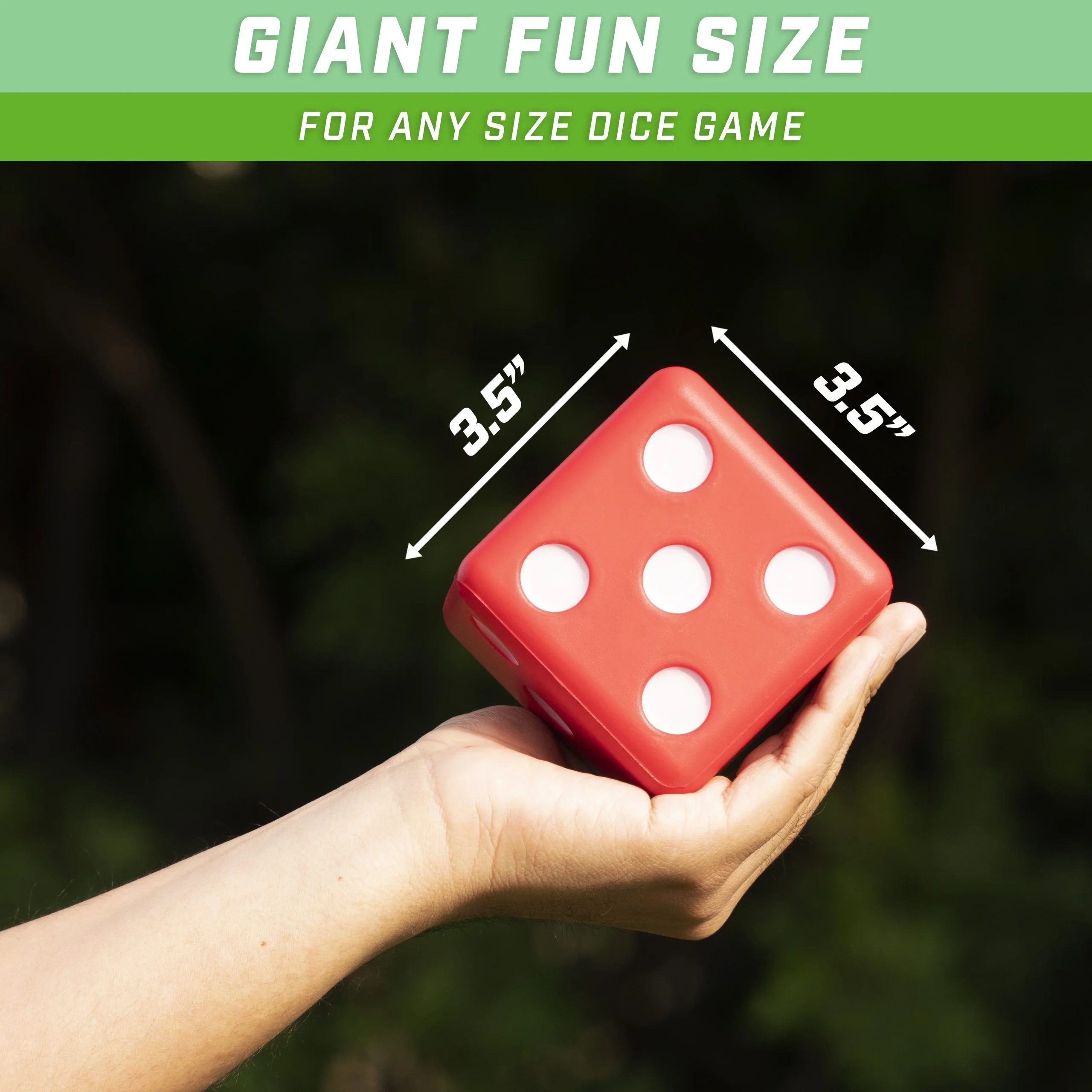 3.5" Giant Foam Playing Dice Set - Image 2