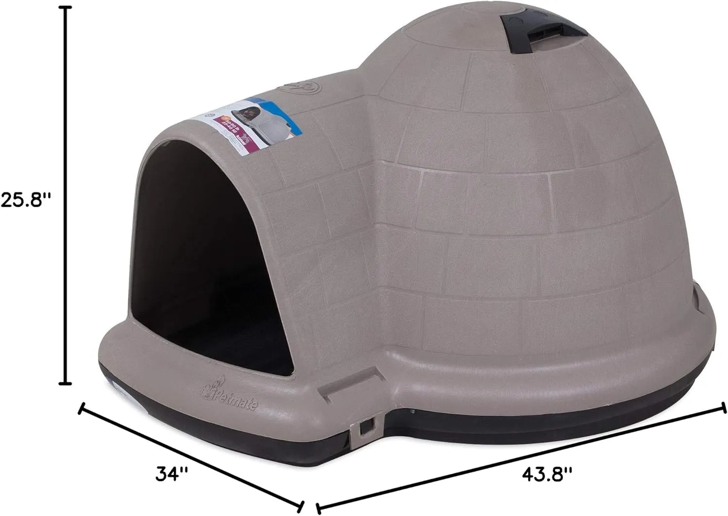 Petmate Indigo Dog House (Igloo Dog House. Made in USA with 90% Recycled Materials. All-Weather Protection Pet - Image 24