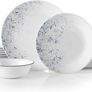 Corelle Indigo Speckle 18-Piece Glass Dinnerware Set (Service for 6)
