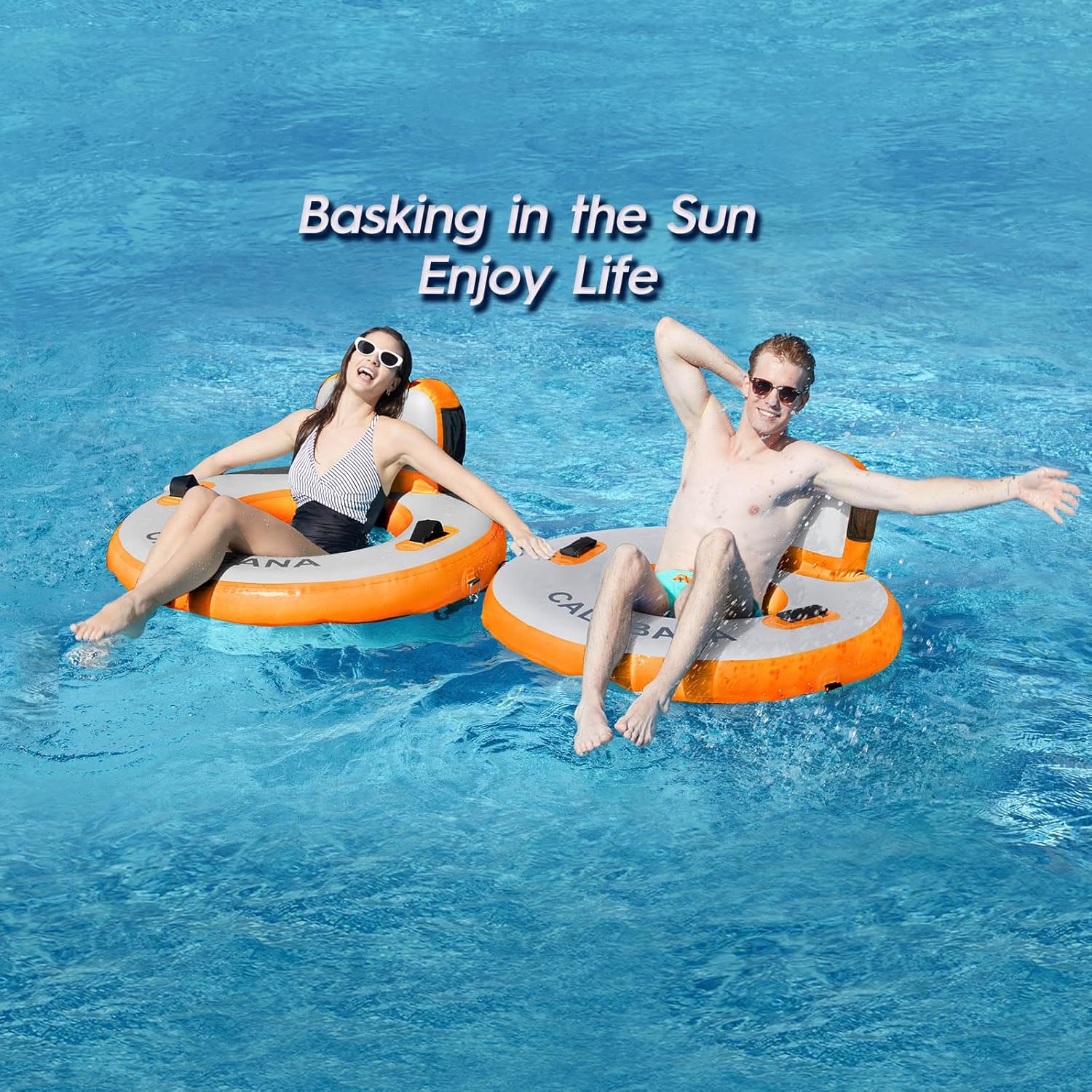 Round Floating Ring Hammock - Heavy Duty Inflatable Raft - Image 29