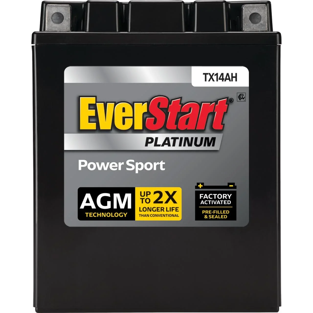 EverStart Platinum AGM PowerSport Battery, Group Size TX14AH 12 Volt, 220 CCA - Image 6