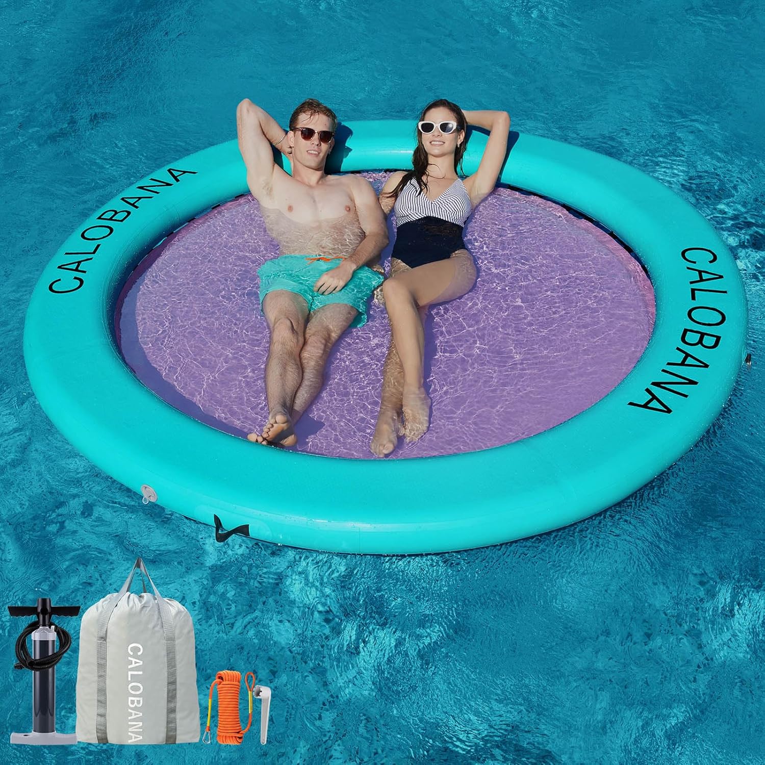 Round Floating Ring Hammock - Heavy Duty Inflatable Raft - Image 8