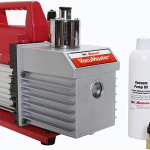 VacuMaster Economy Vacuum Pump - 2-Stage, 8 CFM, CHROME,Red/Silver