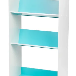 Tilted Book Shelf Rack - 3 Tier | Blue