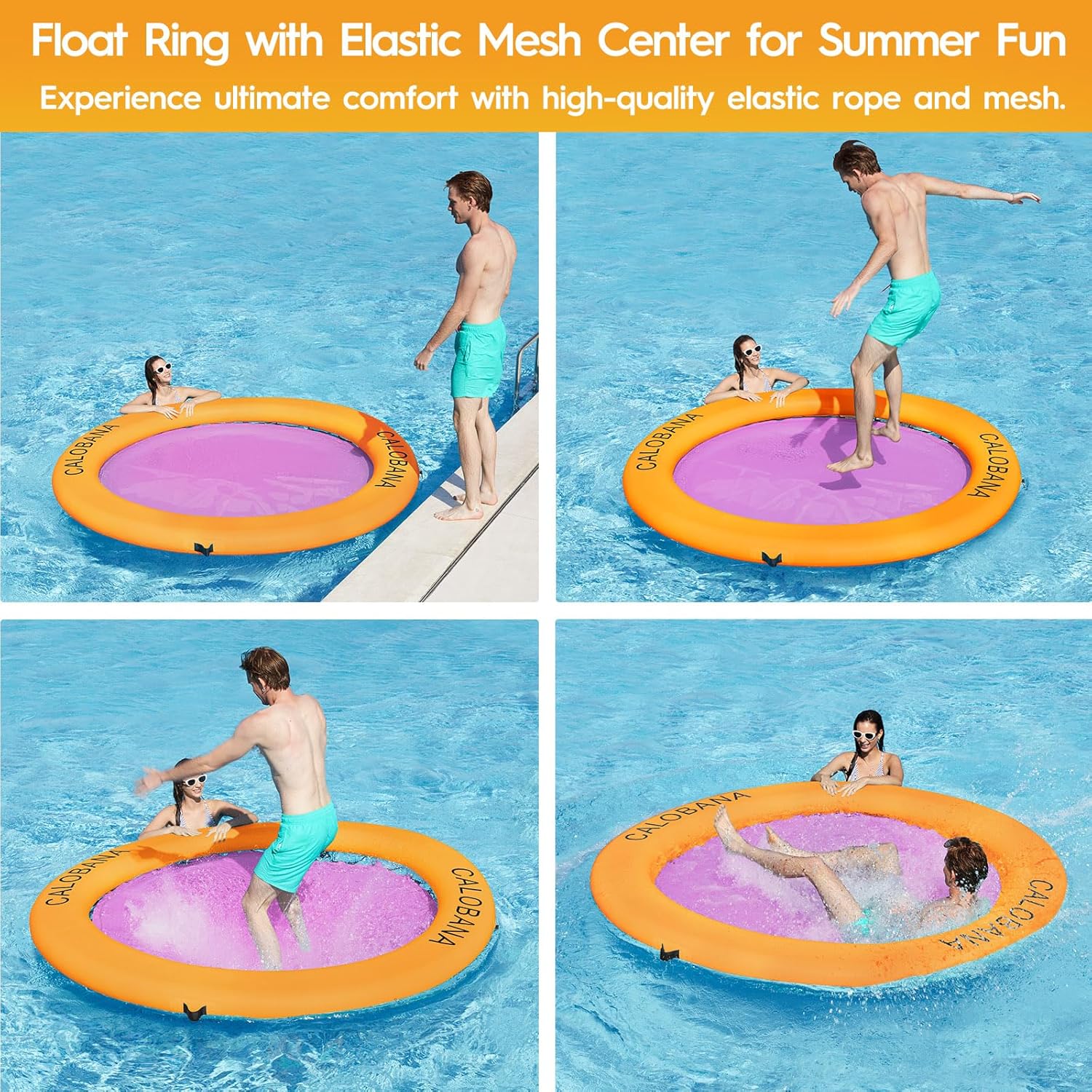 Round Floating Ring Hammock - Heavy Duty Inflatable Raft - Image 37