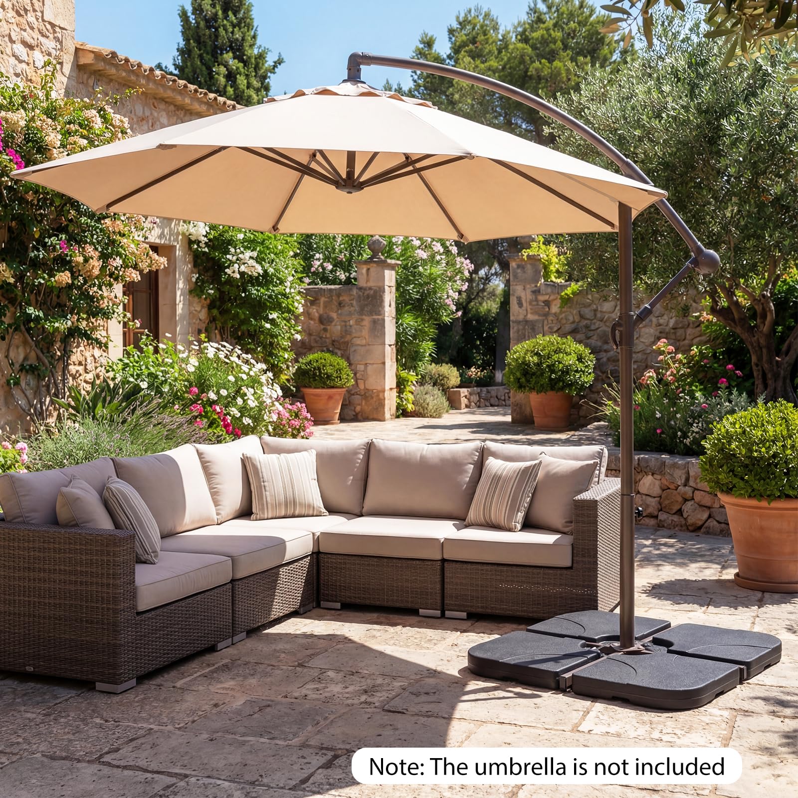 Tangkula 4 Piece 164 Lbs Umbrella Base for Patio - Image 2