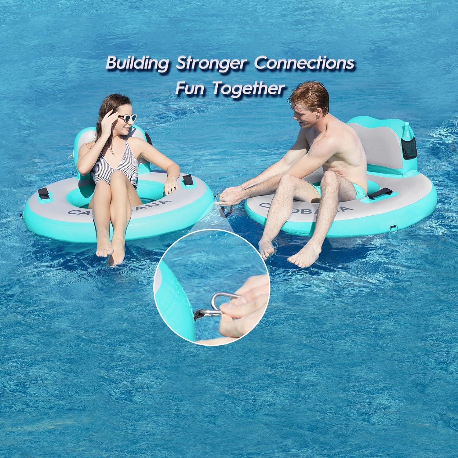 Round Floating Ring Hammock - Heavy Duty Inflatable Raft - Image 17