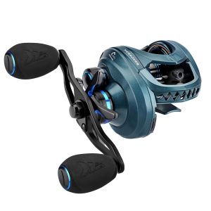 KastKing MegaJaws Baitcasting Reels with AutoMag Dual Braking System | Blue / 6.5:1 / Right Handed