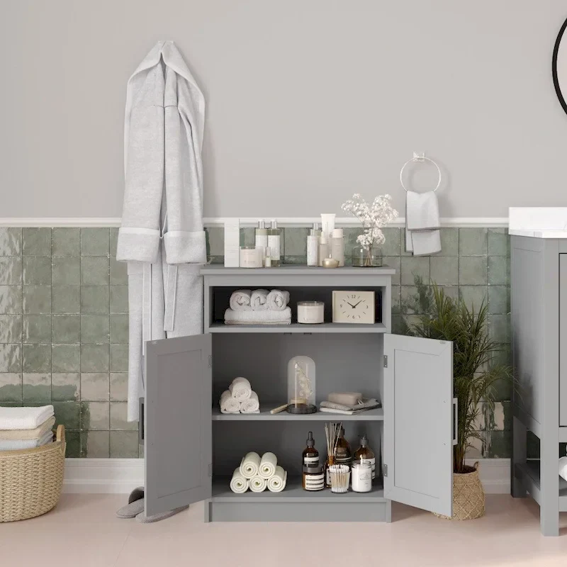 Magnetic Closure Floor Cabinet Organizer with Shelves - Image 5