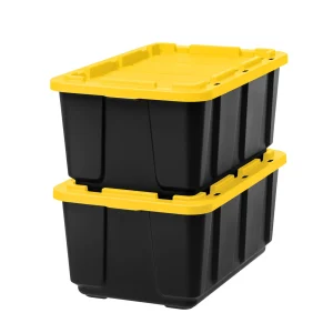 Heavy Duty Storage Container 2-Pack Yellow - 27 gal. (108 qt.)