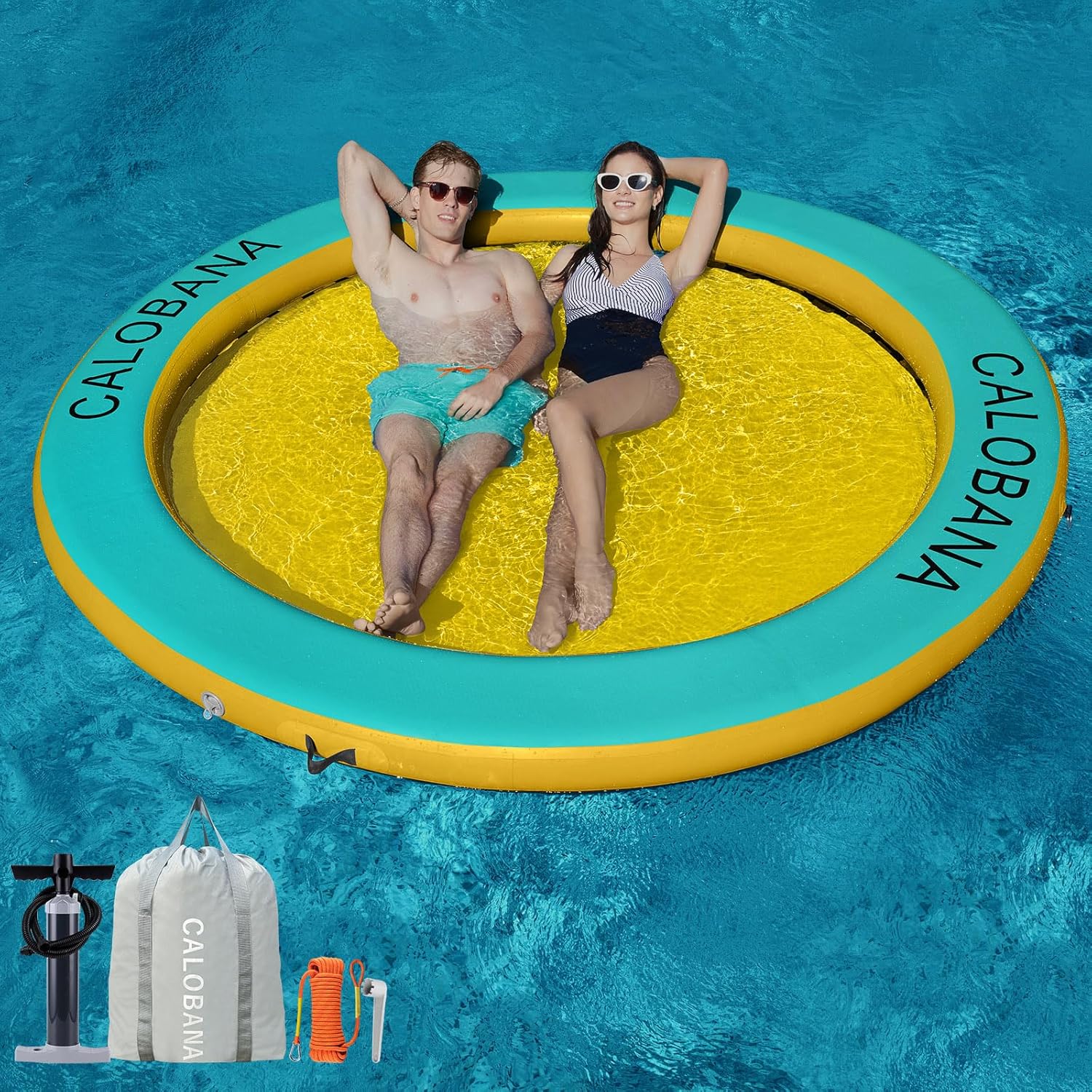 Round Floating Ring Hammock - Heavy Duty Inflatable Raft - Image 20