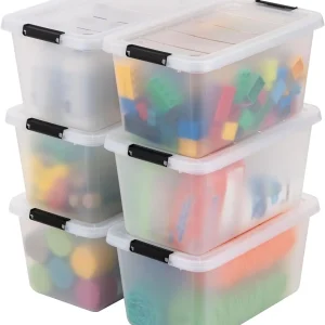 13 Quart Craft Storage Bins with Latching Lids (6-pack)