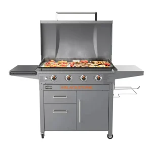 4-Burner 36-Inch Griddle Cooking Station with Hood