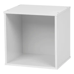 Wood Cube Box without Door | White