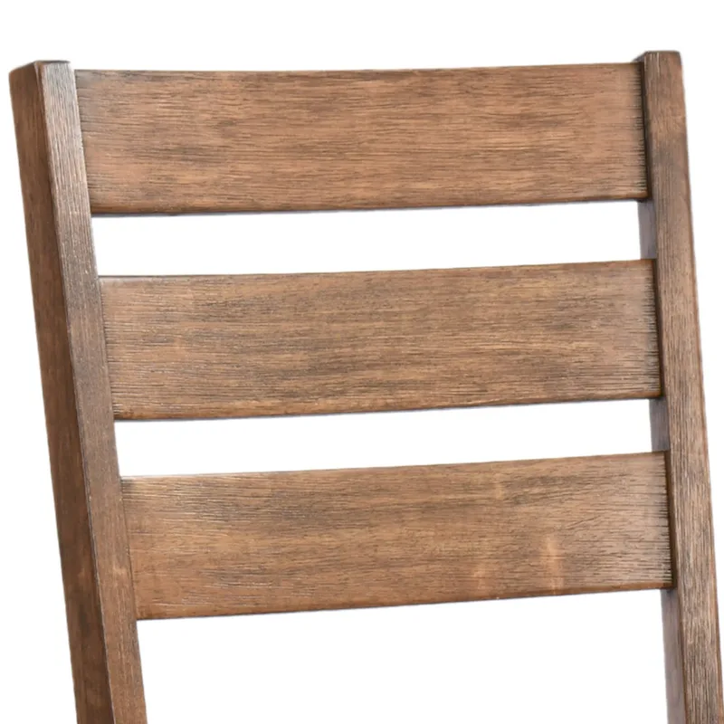 Set of 4 Slat Back Wooden Dining Chairs - Image 13