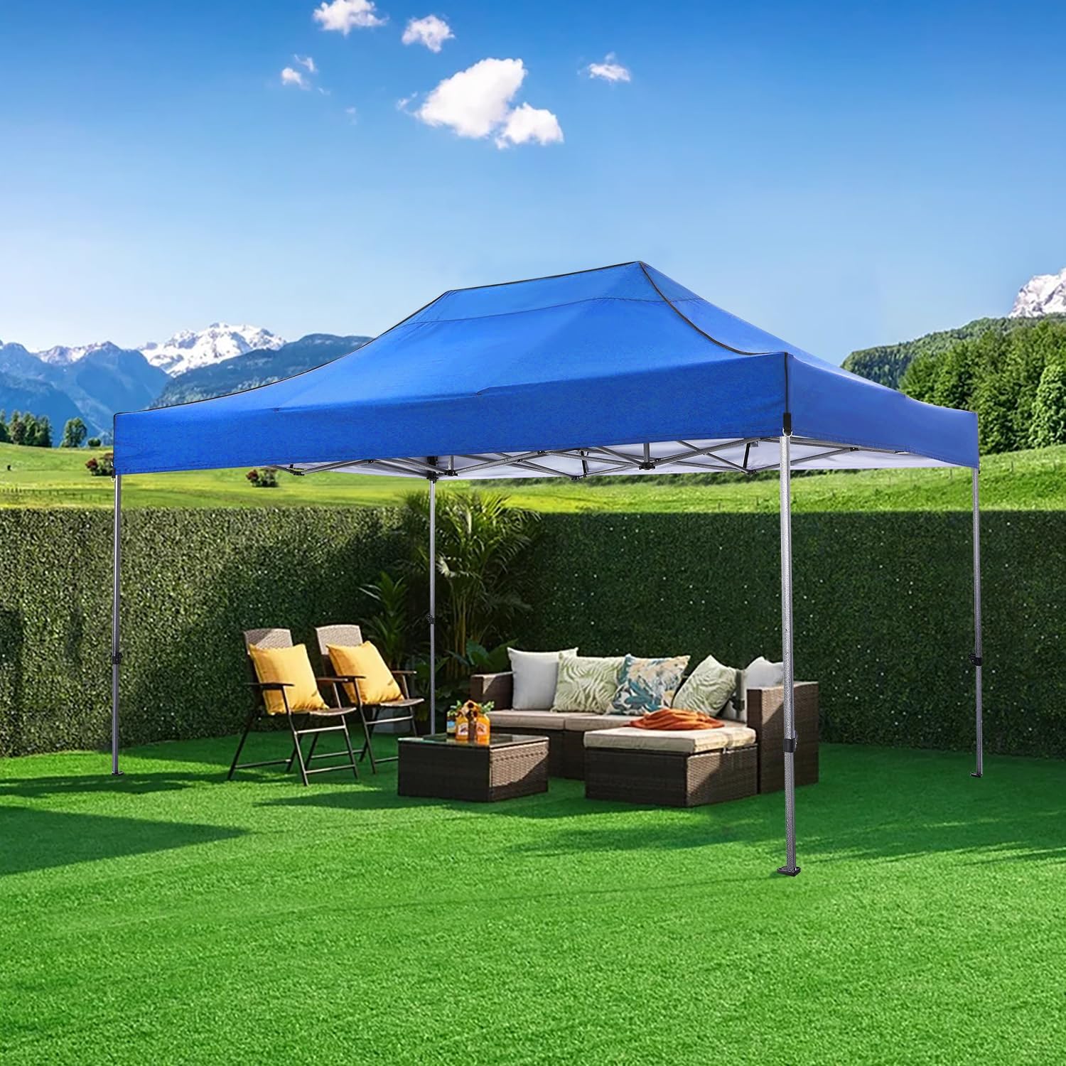 COBIZI 10x20 Heavy Duty Pop up Canopy Tent with 6 sidewalls Easy Up Commercial Outdoor Canopy Wedding Party Tents for Parties All Season Wind & Waterproof Gazebo with Roller Bag,Black(Frame Thickened) - Image 198