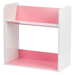 Tilted Book Shelf Rack - 2 Tier | Pink