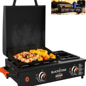 17 inch tabletop griddle with range top black