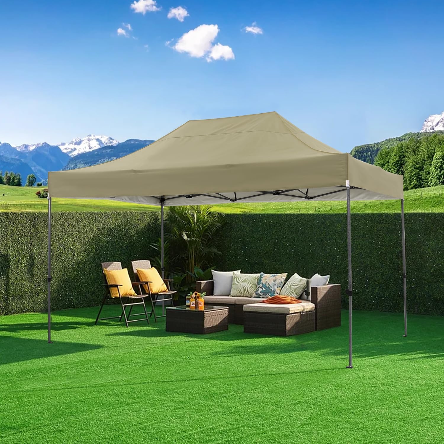 COBIZI 10x20 Heavy Duty Pop up Canopy Tent with 6 sidewalls Easy Up Commercial Outdoor Canopy Wedding Party Tents for Parties All Season Wind & Waterproof Gazebo with Roller Bag,Black(Frame Thickened) - Image 154