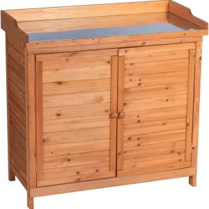 Outdoor Garden Patio Wooden Storage Cabinet Furniture Waterproof Tool Shed