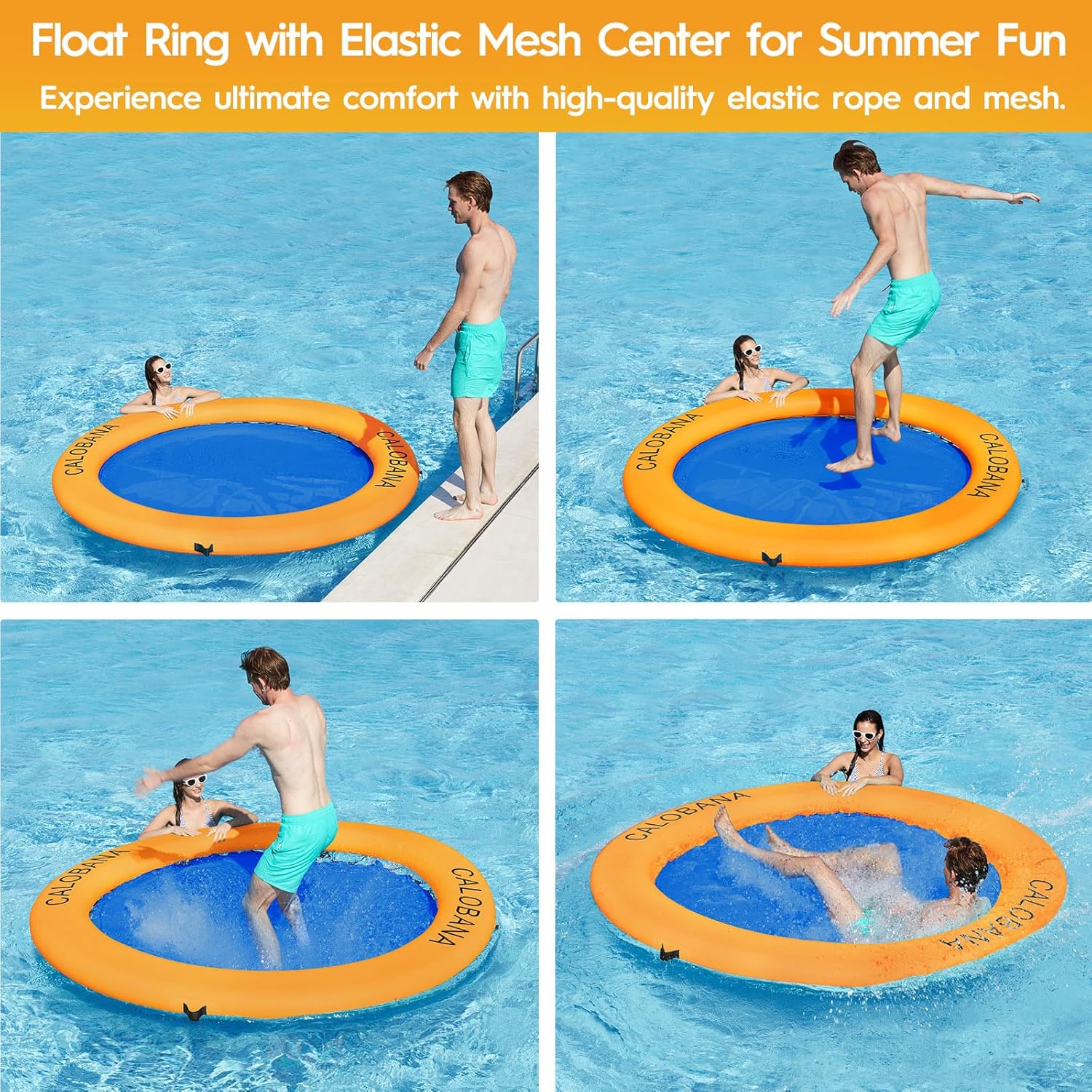 Round Floating Ring Hammock - Heavy Duty Inflatable Raft - Image 77