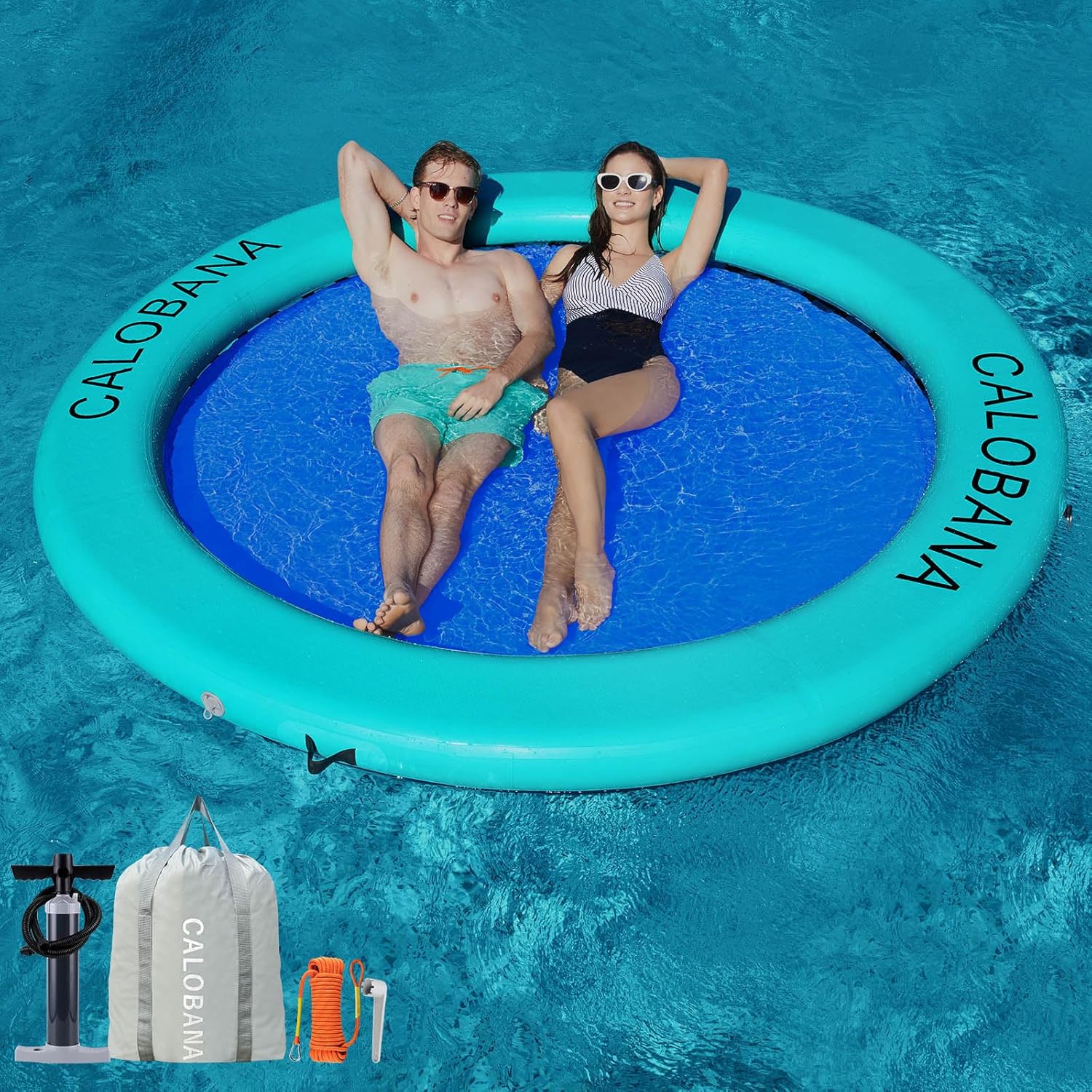 Round Floating Ring Hammock - Heavy Duty Inflatable Raft - Image 18
