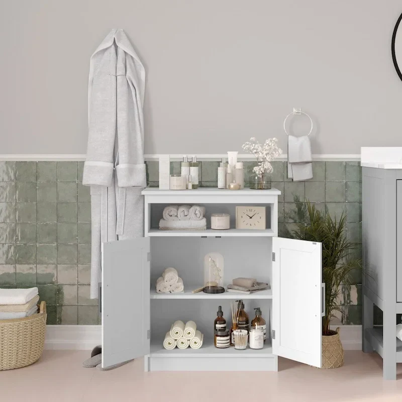 Magnetic Closure Floor Cabinet Organizer with Shelves - Image 12