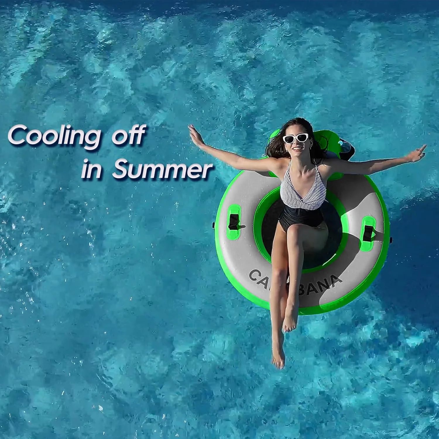 Round Floating Ring Hammock - Heavy Duty Inflatable Raft - Image 90