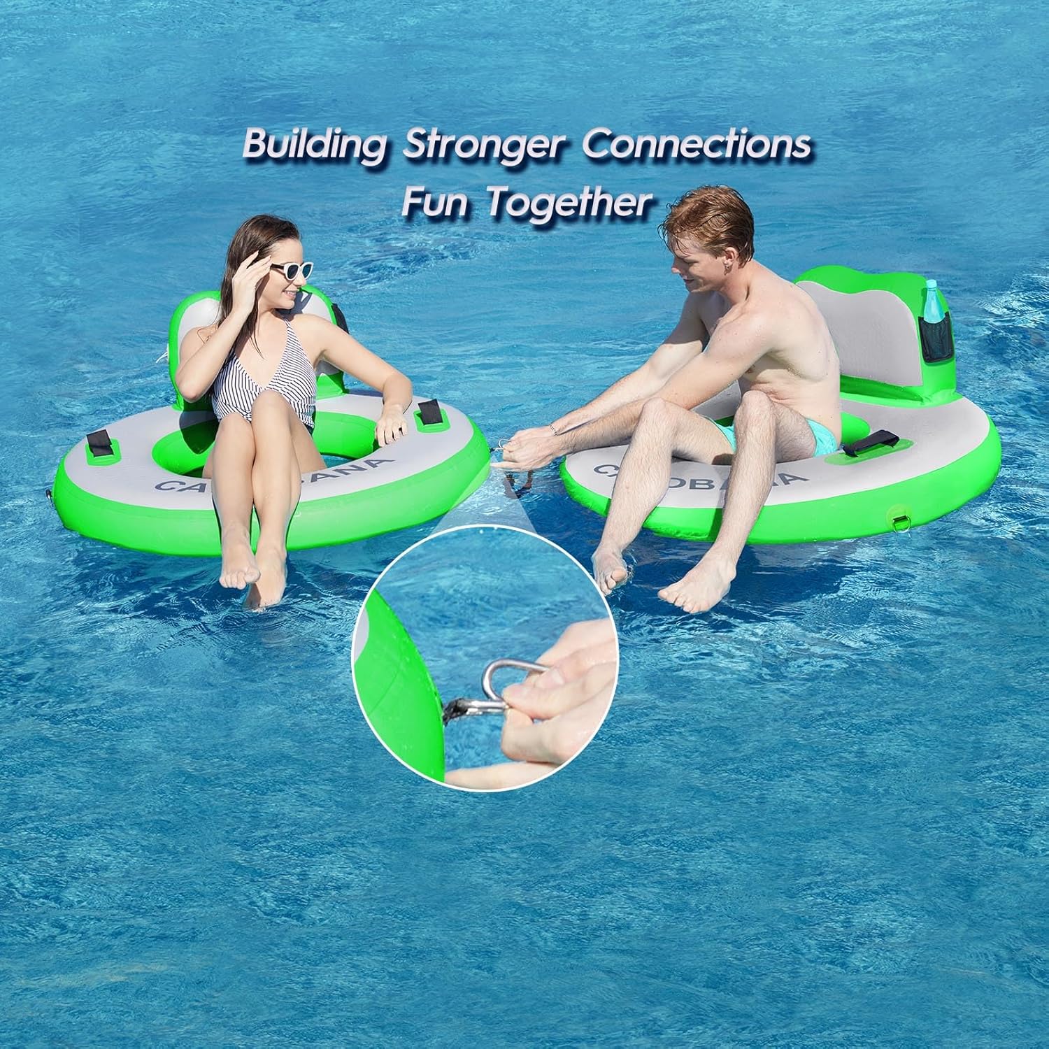 Round Floating Ring Hammock - Heavy Duty Inflatable Raft - Image 92