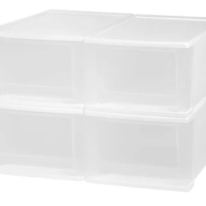 Stacking Storage with Drawer - Nested 4 Pack - 17 QT