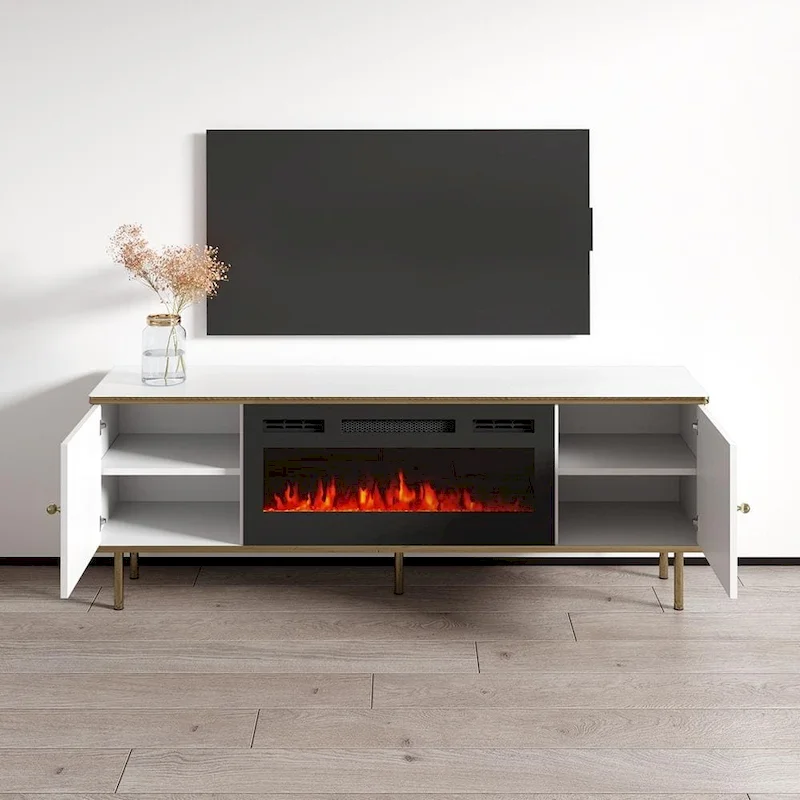 Camelia 63-Inch Electric Fireplace TV Stand - Image 12