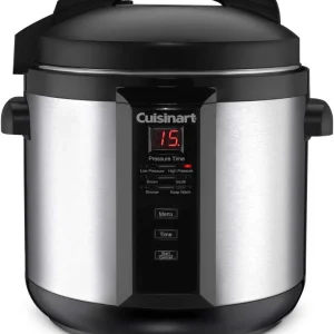 Cuisinart 6-Quart Electric Pressure Cooker, Stainless Steel, Digital Controls, Multi-Function, Model CPC-600N1