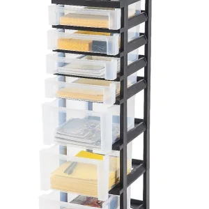 Storage Cart with Organizer Top - 7 Drawer