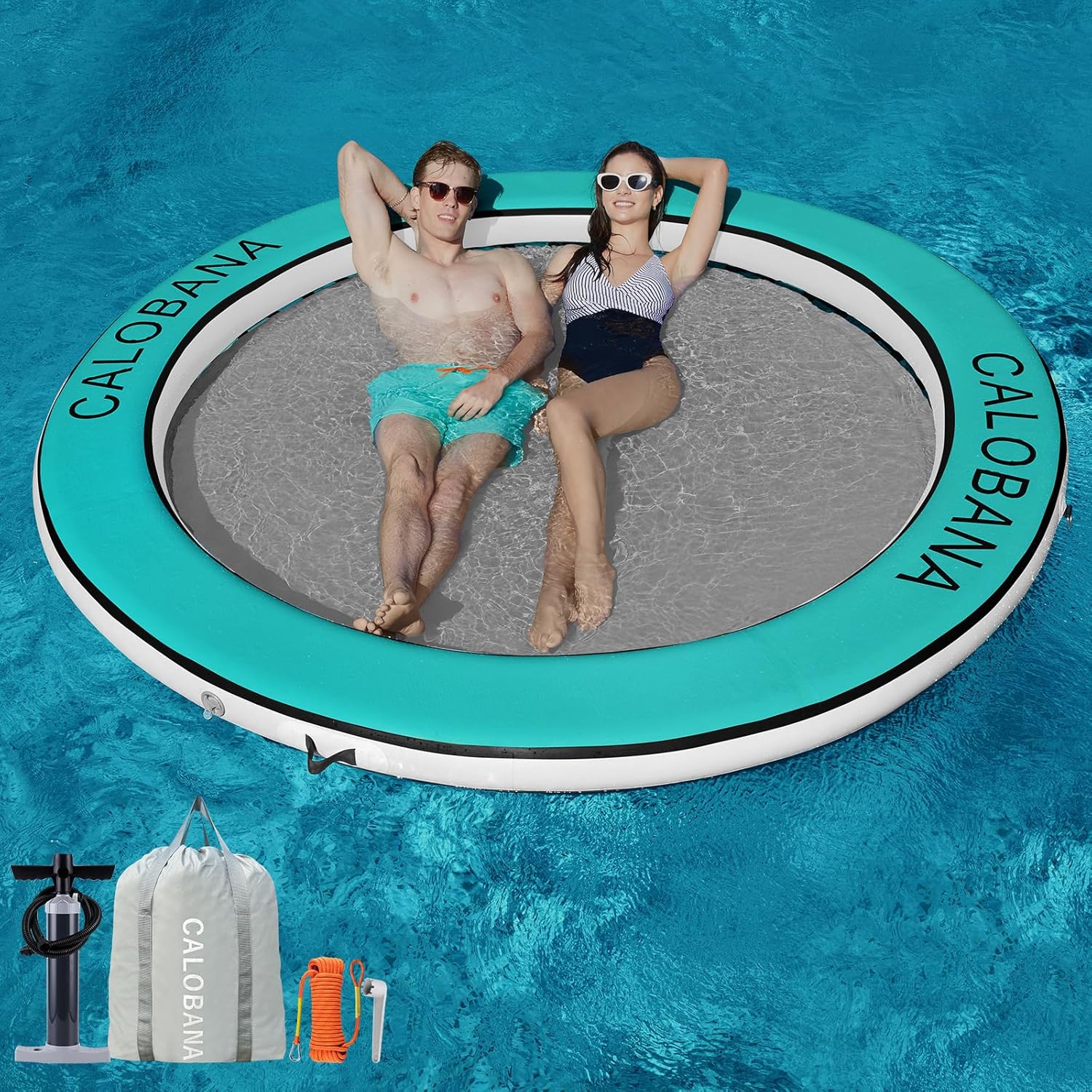 Round Floating Ring Hammock - Heavy Duty Inflatable Raft - Image 16