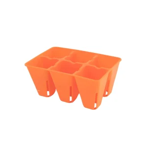 6 Cell Plug Tray Inserts | 12 Pack / Orange