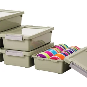 Craft Storage Bins with Lids, 6-Pack - Sage Green