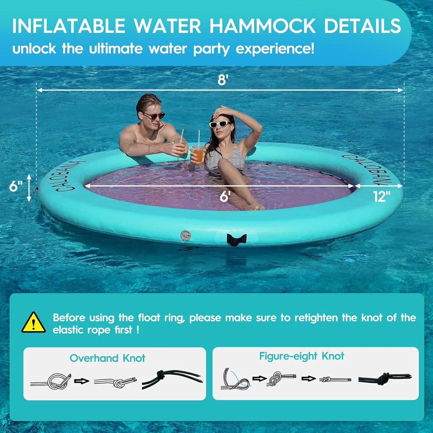 Round Floating Ring Hammock - Heavy Duty Inflatable Raft - Image 84