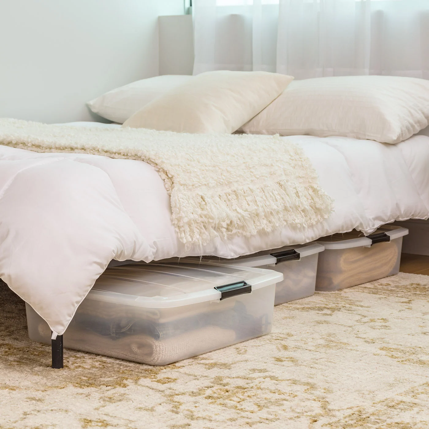 Under Bed Storage Box with Easy Slide Low-friction Disks 3 Pack - 8.3 gal. (33 qt.) - Image 3