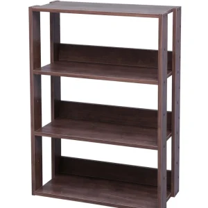 Open Wood Rack Shelf - Large | Dark Brown